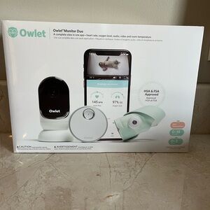 NWT Owlet Baby Monitor with Mint and White Accents